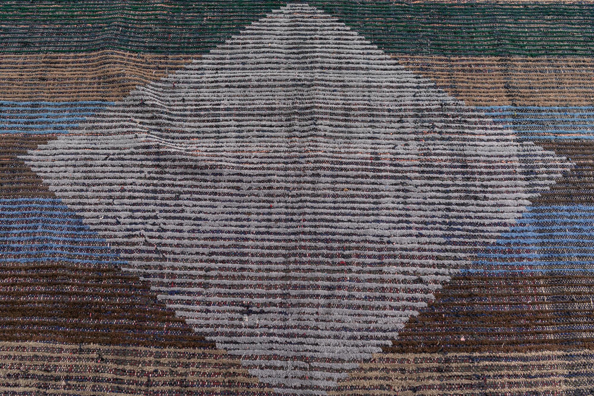 8' x 10' 4 Hand Knotted Moroccan Wool Rug