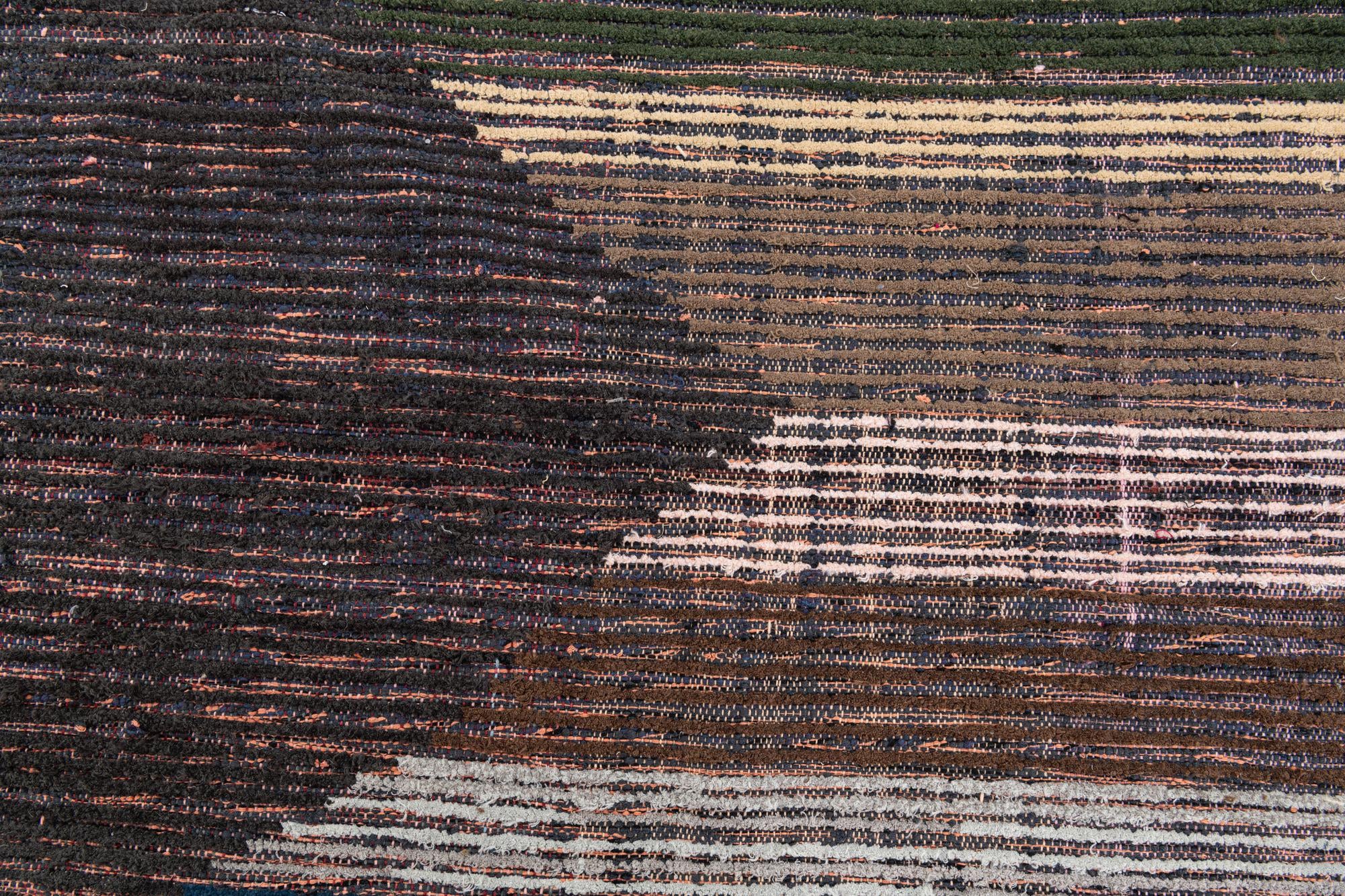 8' x 10' 4 Hand Knotted Moroccan Wool Rug