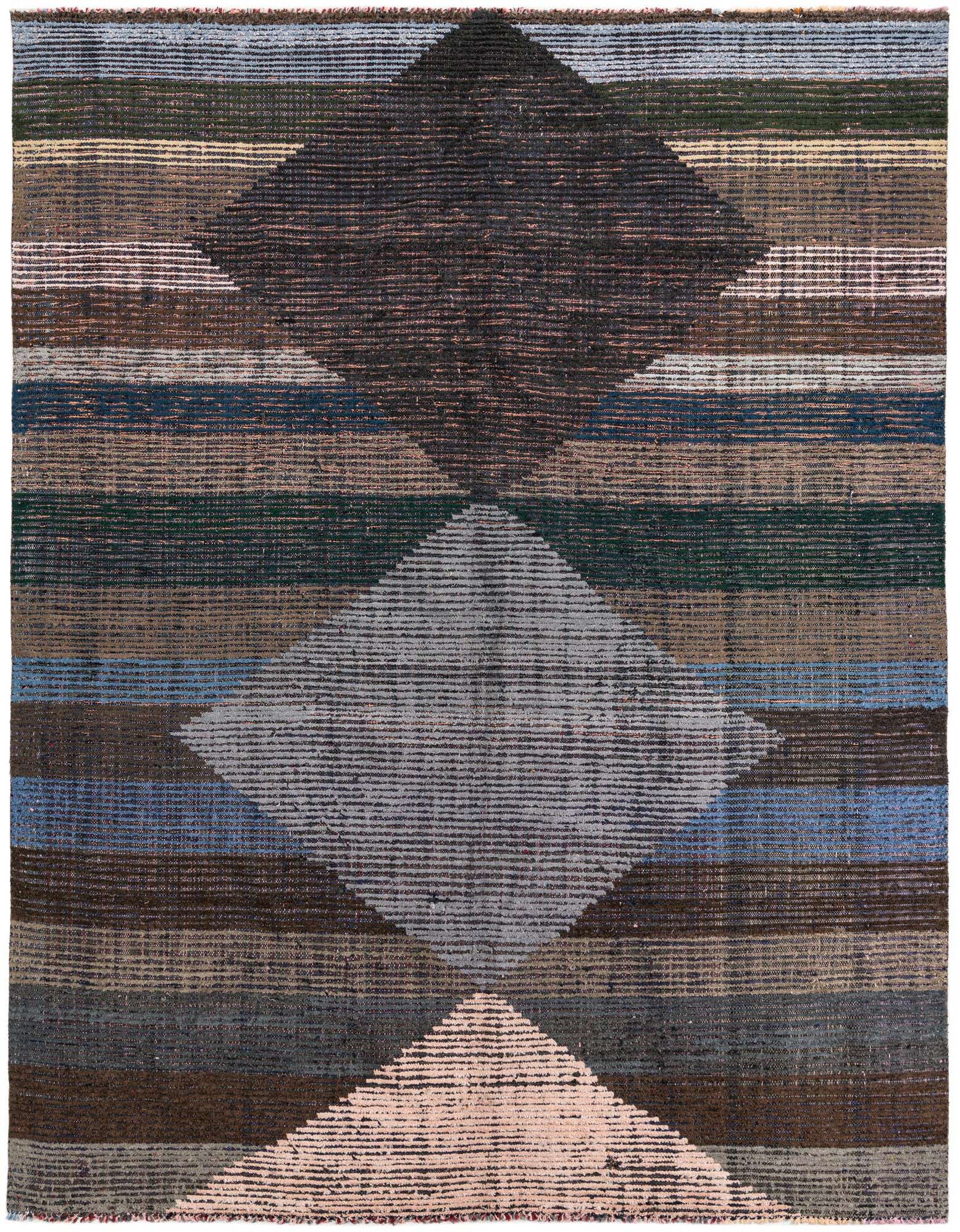 8' x 10' 4 Hand Knotted Moroccan Wool Rug