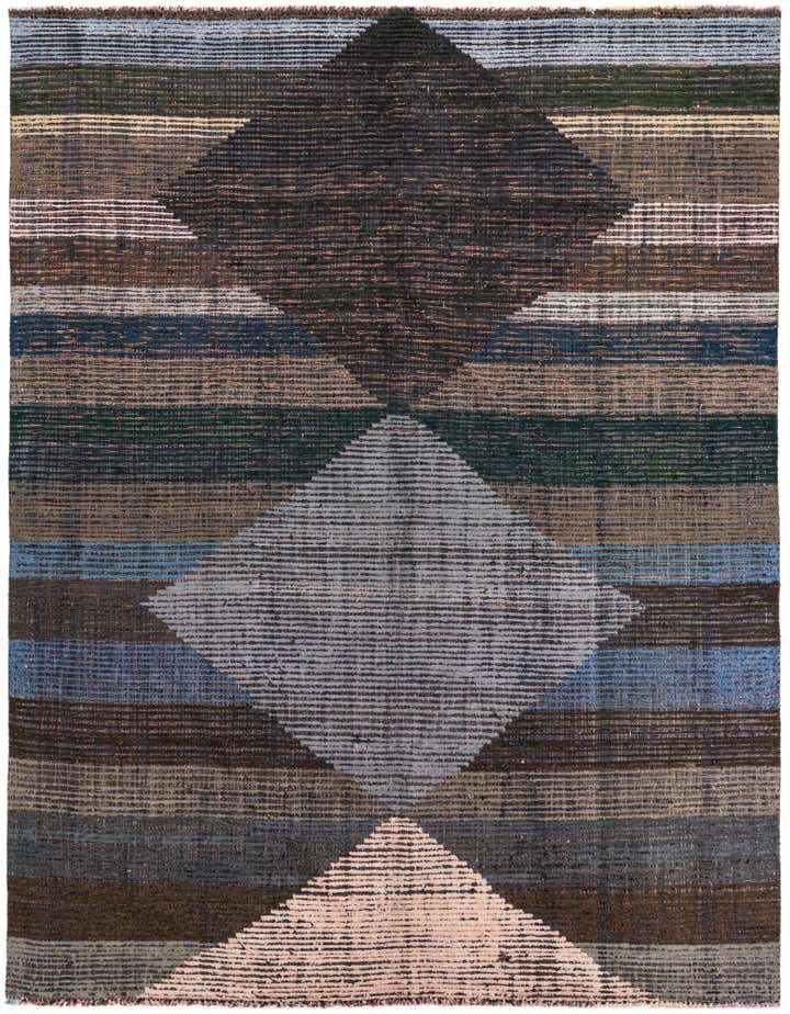 8' x 10' 4 Hand Knotted Moroccan Wool Rug