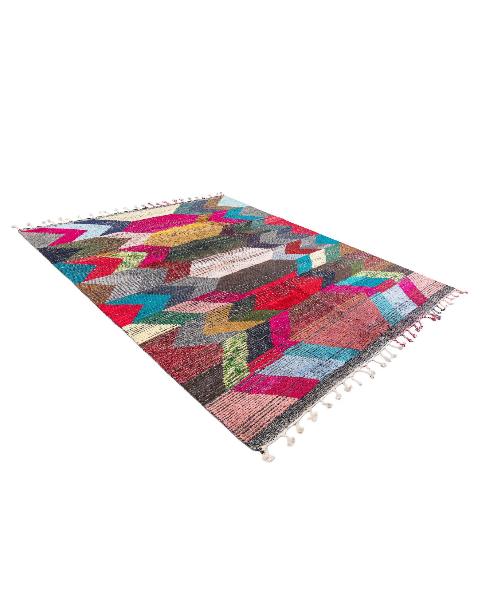 8' 3 x 9' 10 Hand Knotted Moroccan Wool Rug