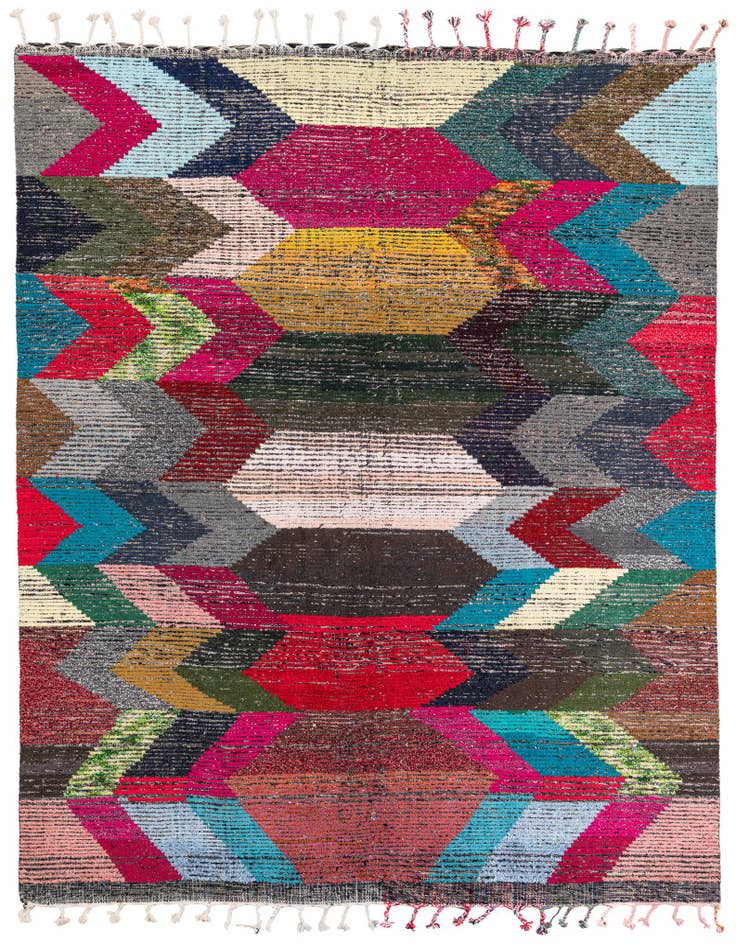 Detail image of 8' 3 x 9' 10 Hand Knotted Moroccan Wool Rug