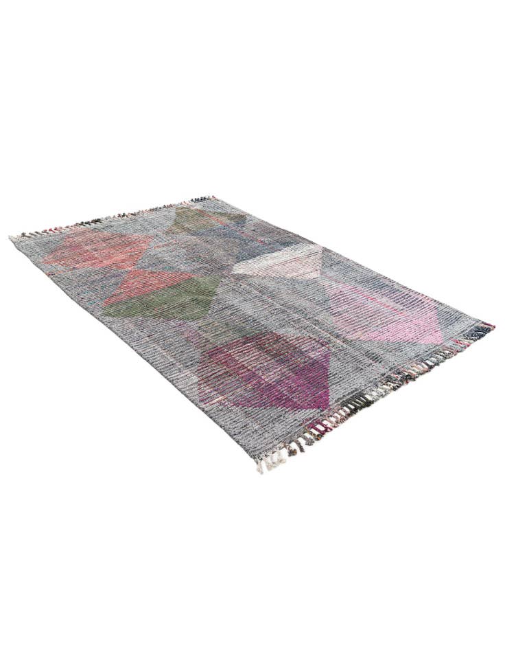 Detail image of 5' 8 x 7' 8 Hand Knotted Moroccan Wool Rug