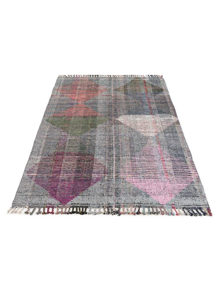 Detail image of 5' 8 x 7' 8 Hand Knotted Moroccan Wool Rug
