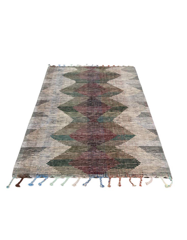 Detail image of 5' 8 x 8' 1  Hand Knotted Moroccan Wool Rug