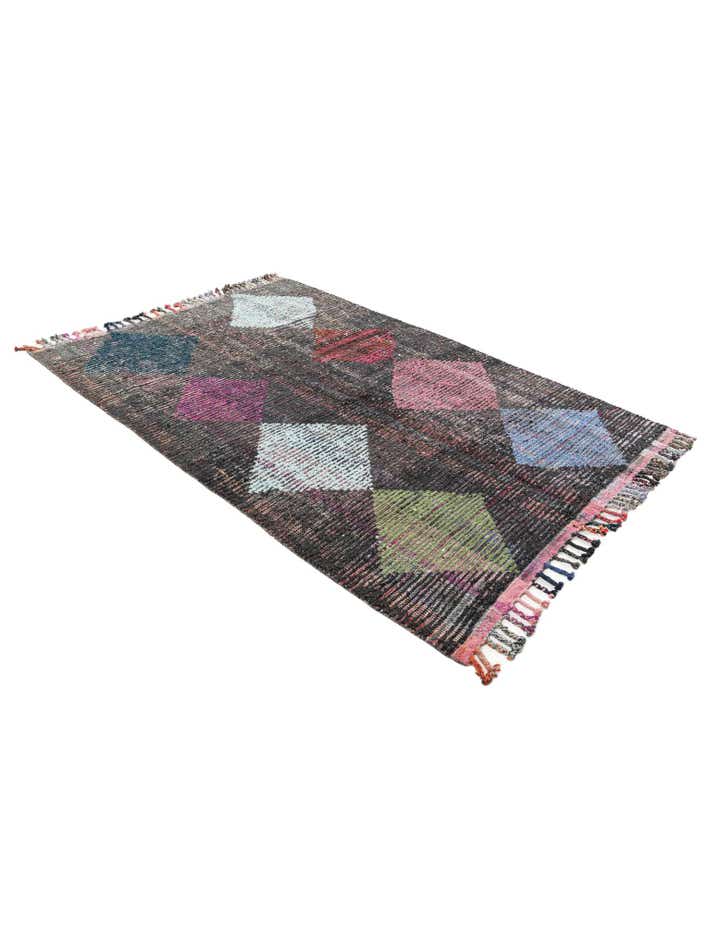 5' 8 x 8' 2 Hand Knotted Moroccan Wool Rug