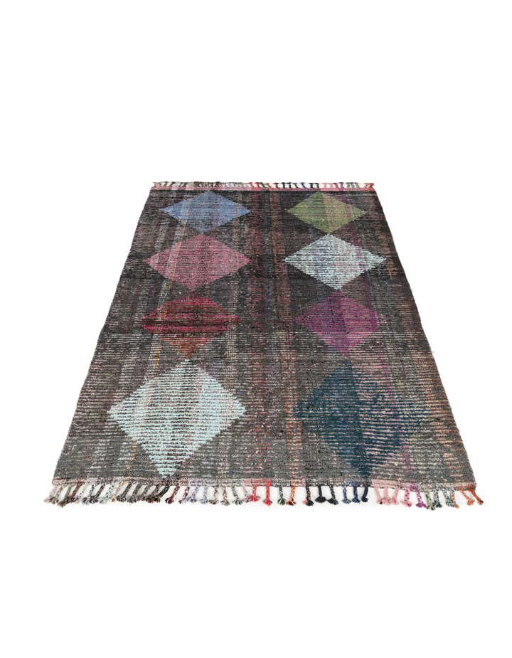 5' 8 x 8' 2 Hand Knotted Moroccan Wool Rug