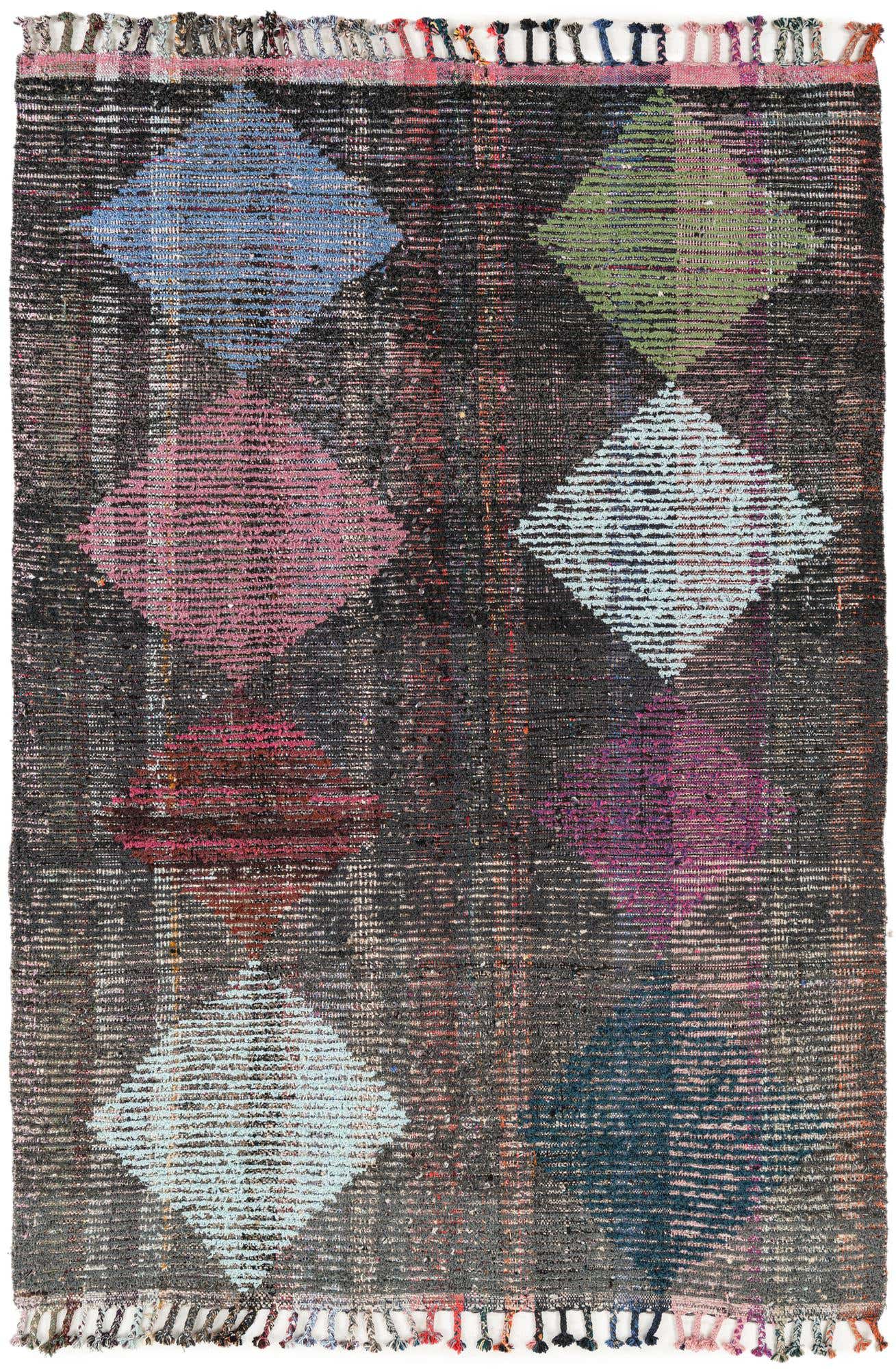 5' 8 x 8' 2 Hand Knotted Moroccan Wool Rug