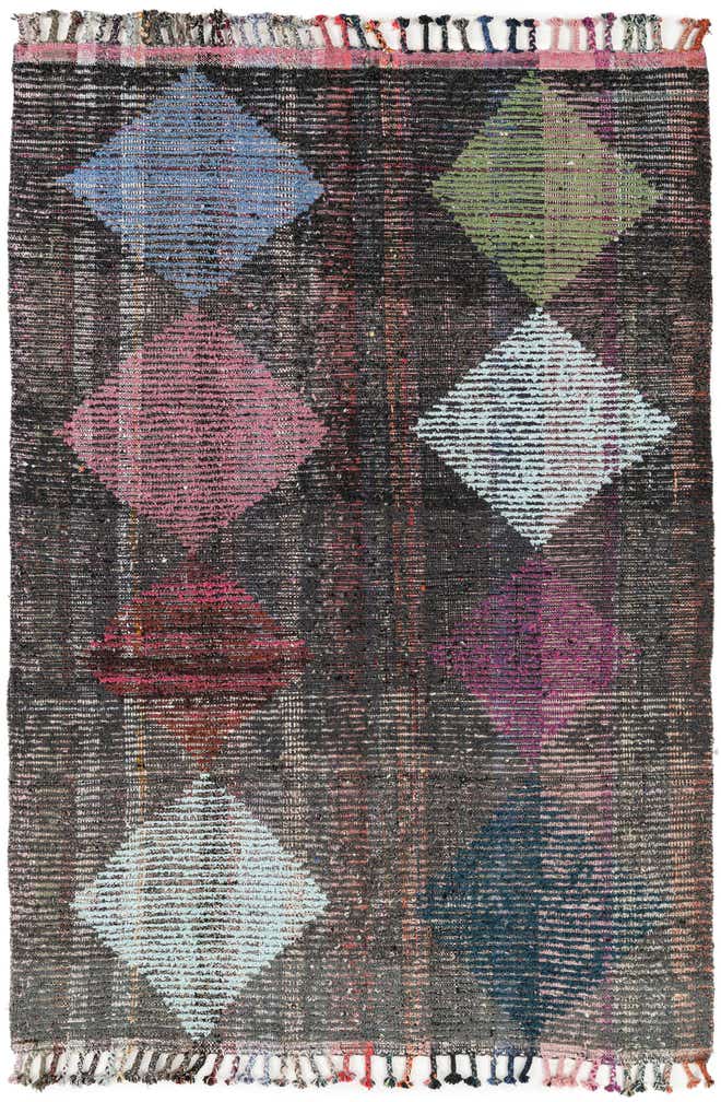5' 8 x 8' 2 Hand Knotted Moroccan Wool Rug