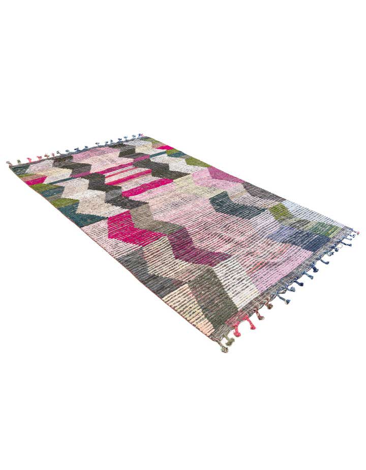 5' 7 x 9' Hand Knotted Moroccan Wool Rug