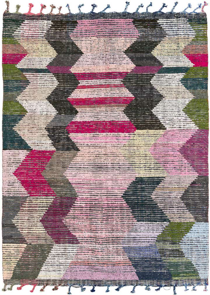 5' 7 x 9' Hand Knotted Moroccan Wool Rug