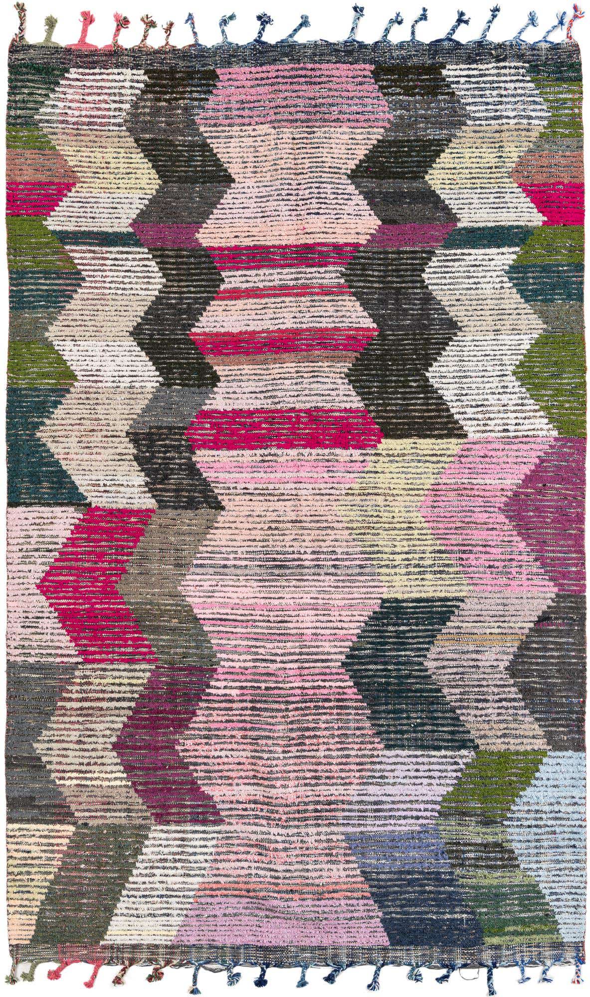 5' 7 x 9' Hand Knotted Moroccan Wool Rug