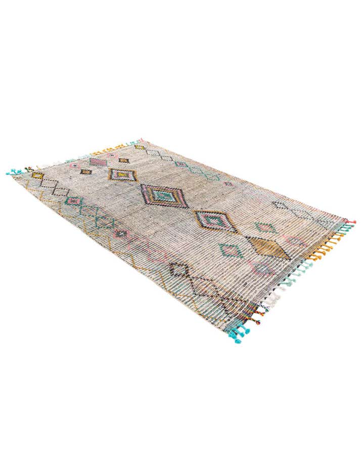 5' 5 x 8' 1 Hand Knotted Moroccan Wool Rug