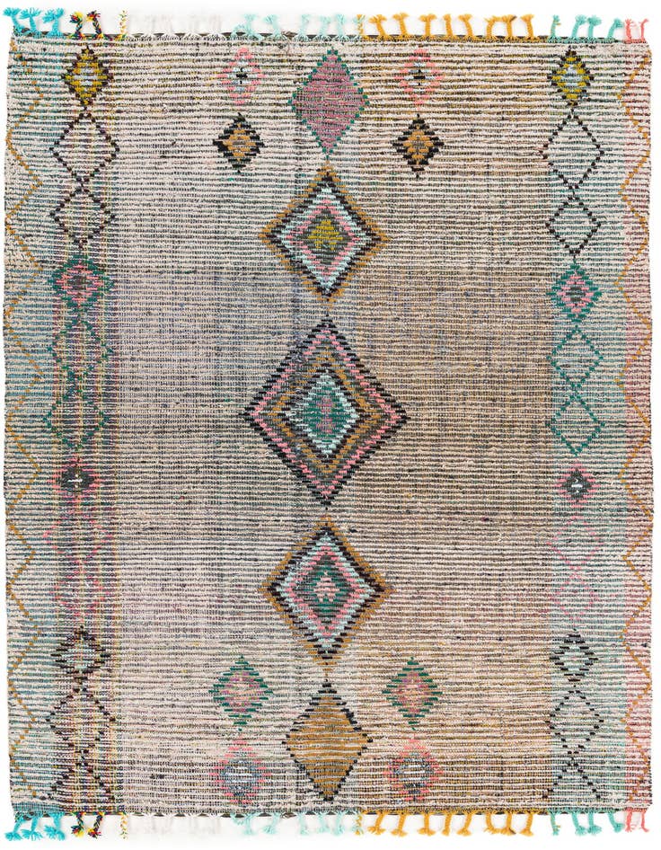 Detail image of 5' 5 x 8' 1 Hand Knotted Moroccan Wool Rug