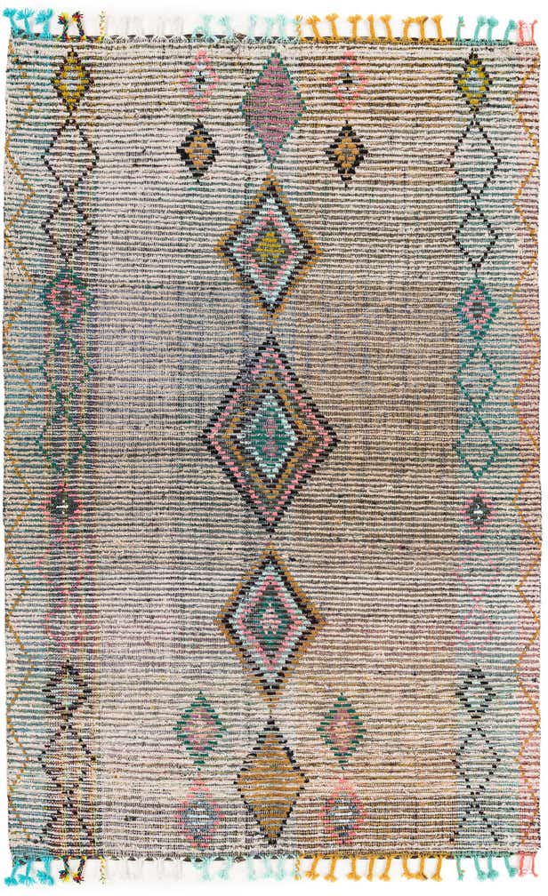 5' 5 x 8' 1 Hand Knotted Moroccan Wool Rug