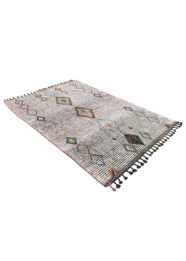 5' 4 x 7' 8 Hand Knotted Moroccan Wool Rug