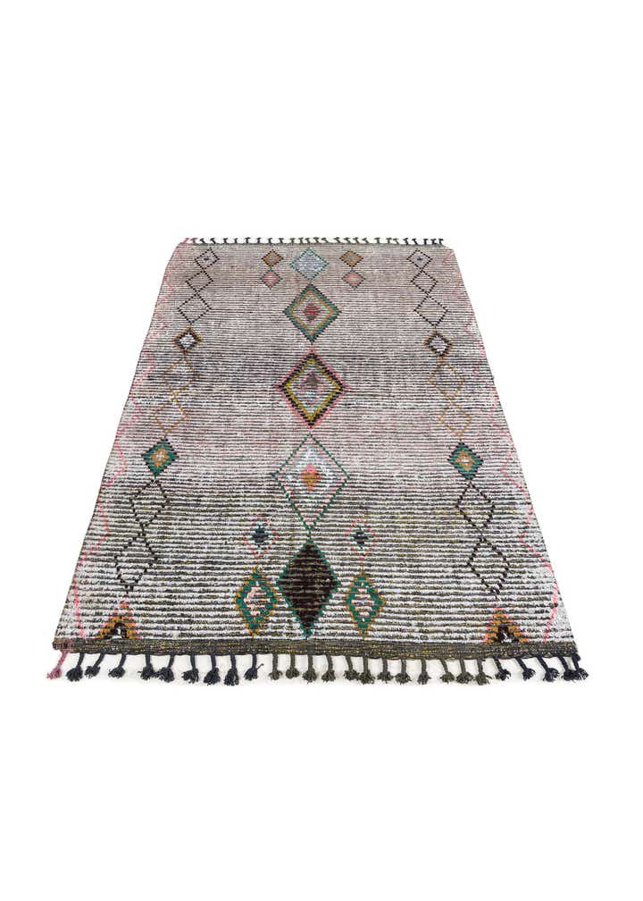 5' 4 x 7' 8 Hand Knotted Moroccan Wool Rug
