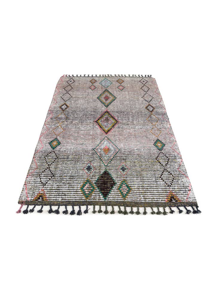 Detail image of 5' 4 x 7' 8 Hand Knotted Moroccan Wool Rug