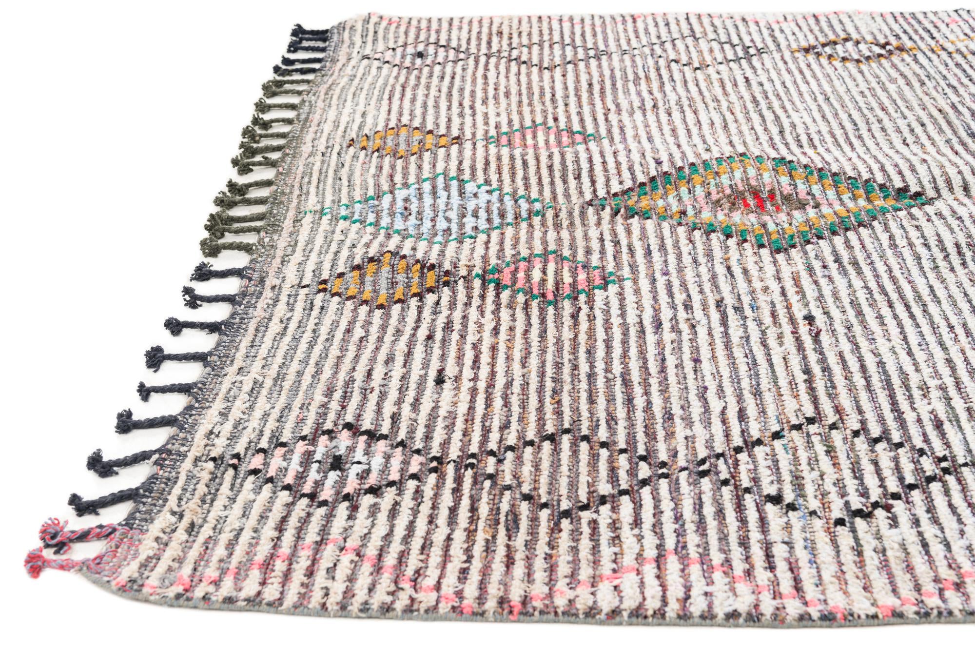 5' 4 x 7' 8 Hand Knotted Moroccan Wool Rug