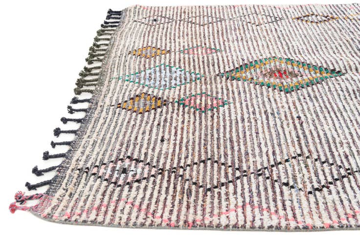 Detail image of 5' 4 x 7' 8 Hand Knotted Moroccan Wool Rug
