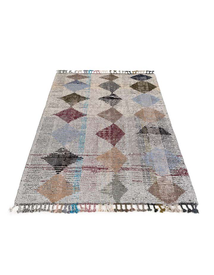5' 2 x 7' 8 Hand Knotted Moroccan Wool Rug