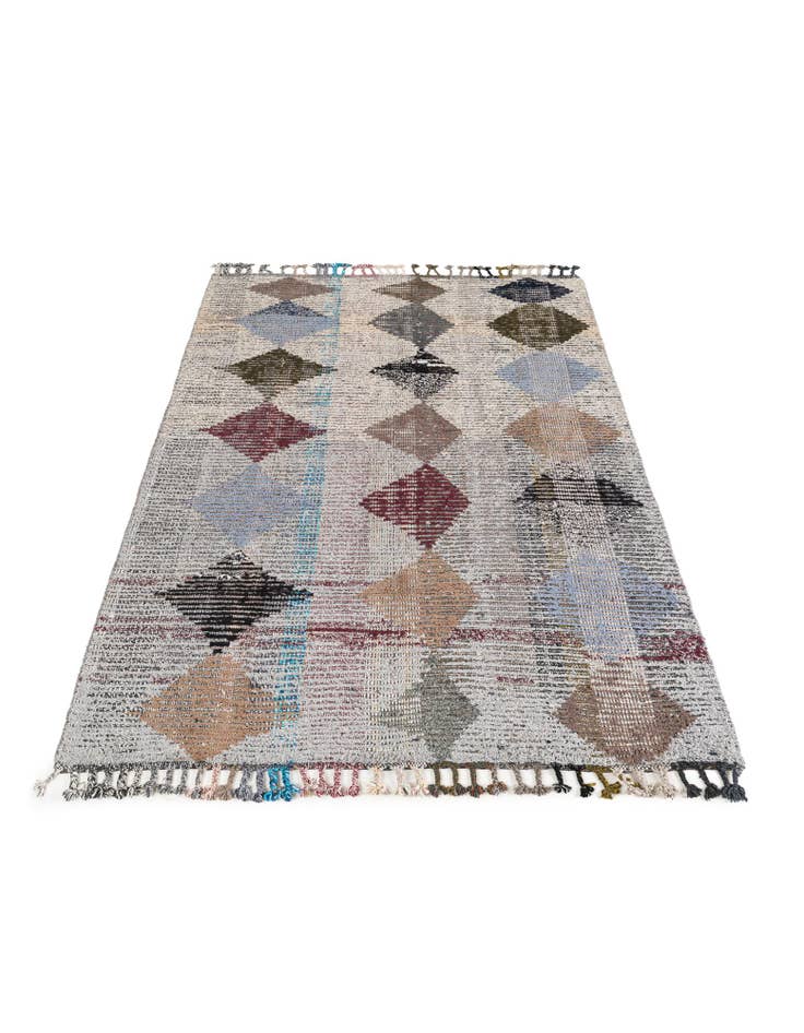 Detail image of 5' 2 x 7' 8 Hand Knotted Moroccan Wool Rug
