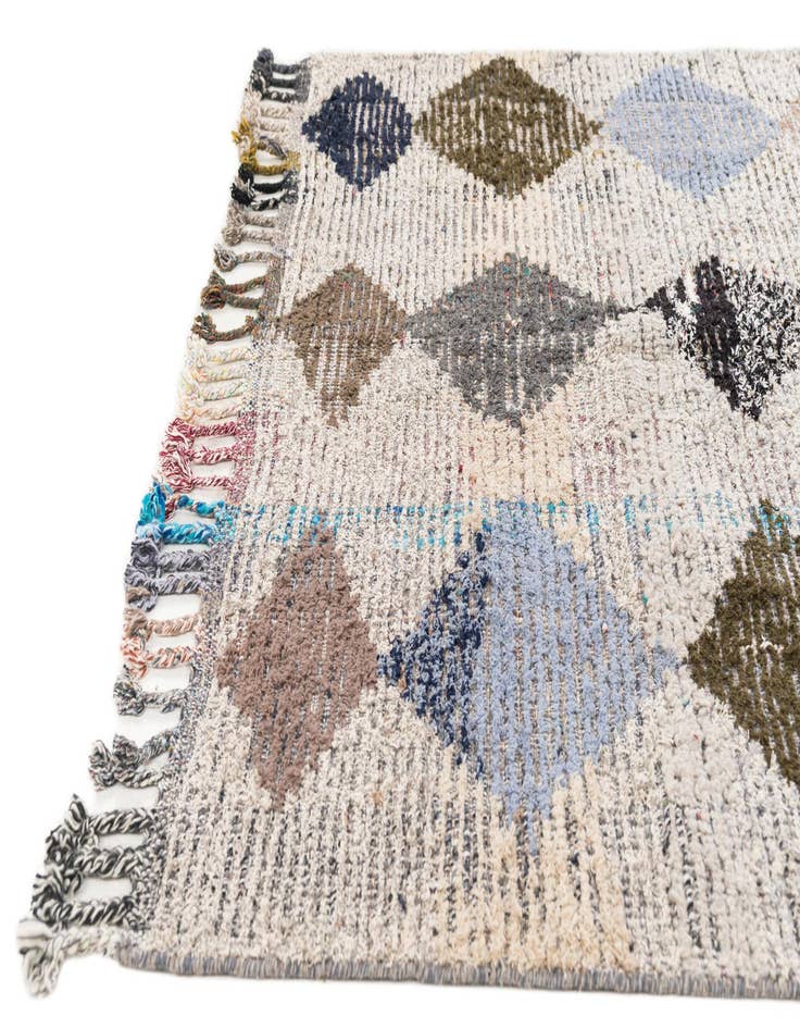 Detail image of 5' 2 x 7' 8  Hand Knotted Moroccan Wool Rug