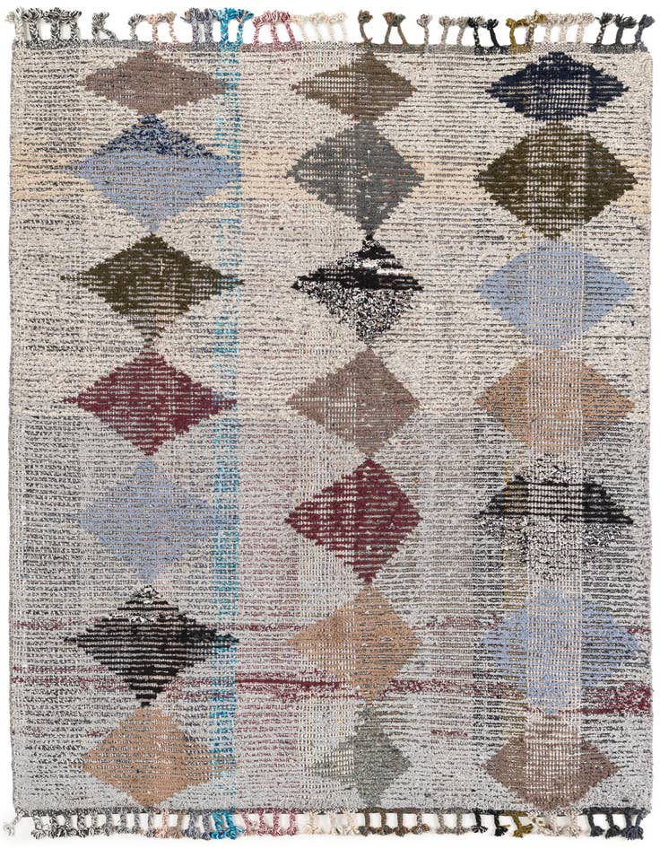 Detail image of 5' 2 x 7' 8 Hand Knotted Moroccan Wool Rug