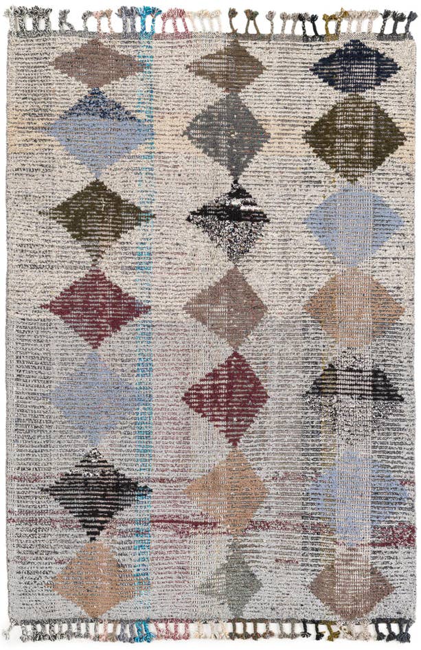 Detail image of 5' 2 x 7' 8 Hand Knotted Moroccan Wool Rug