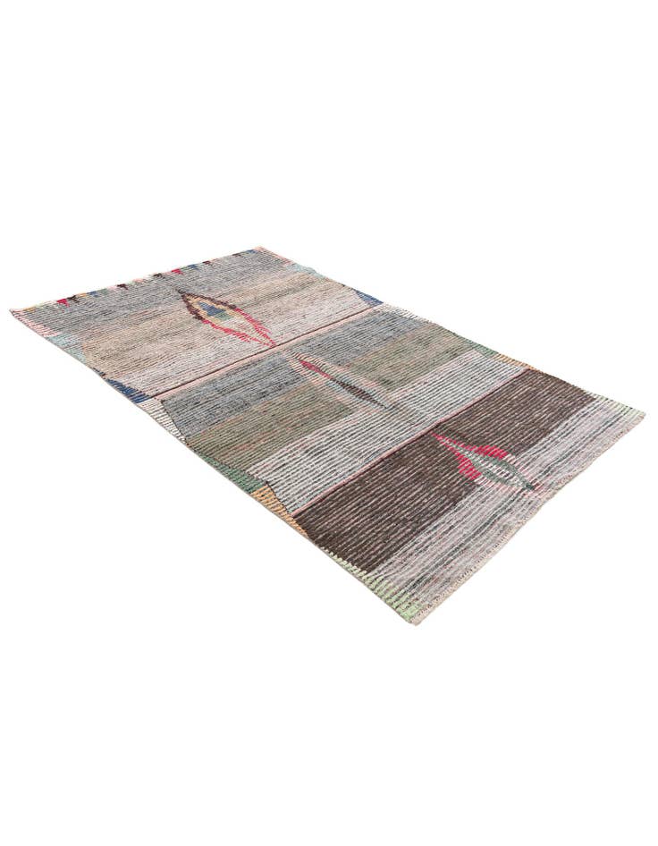 Detail image of 4' 10 x 7' 10 Hand Knotted Moroccan Wool Rug