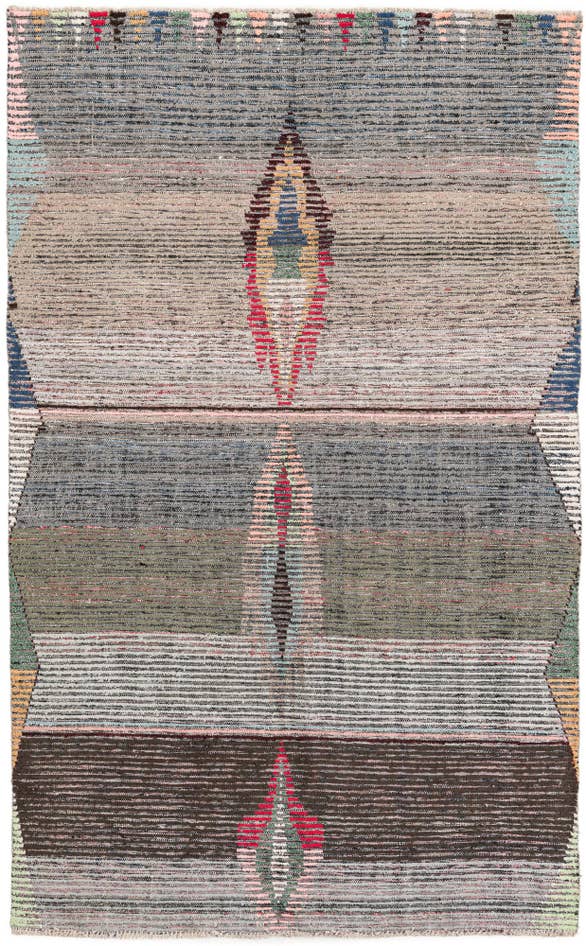 Detail image of 4' 10 x 7' 10 Hand Knotted Moroccan Wool Rug