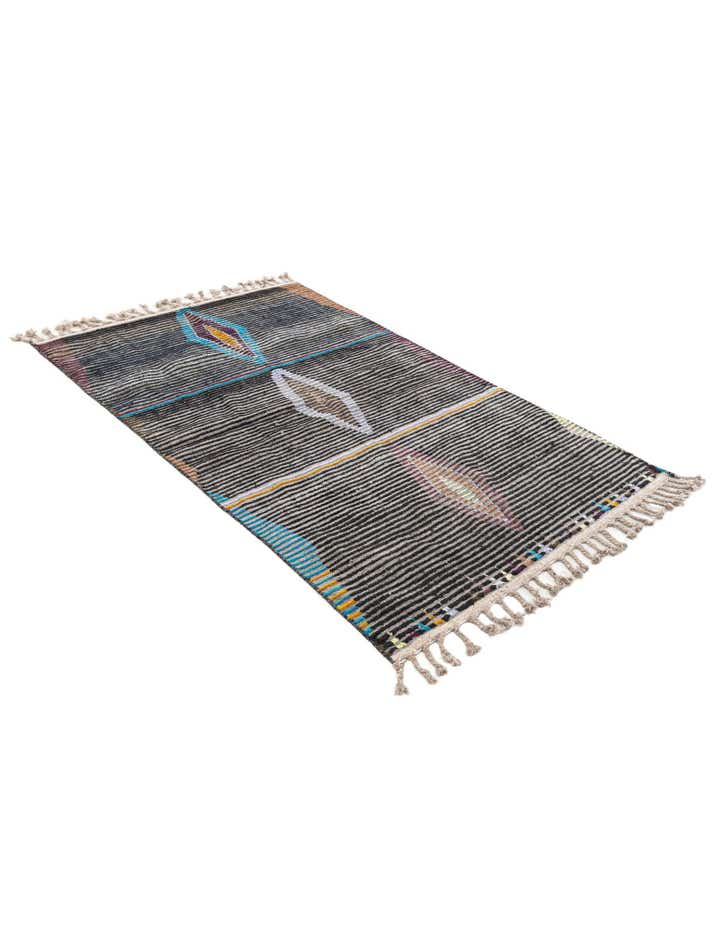 4' x 6' 2 Hand Knotted Moroccan Wool Rug
