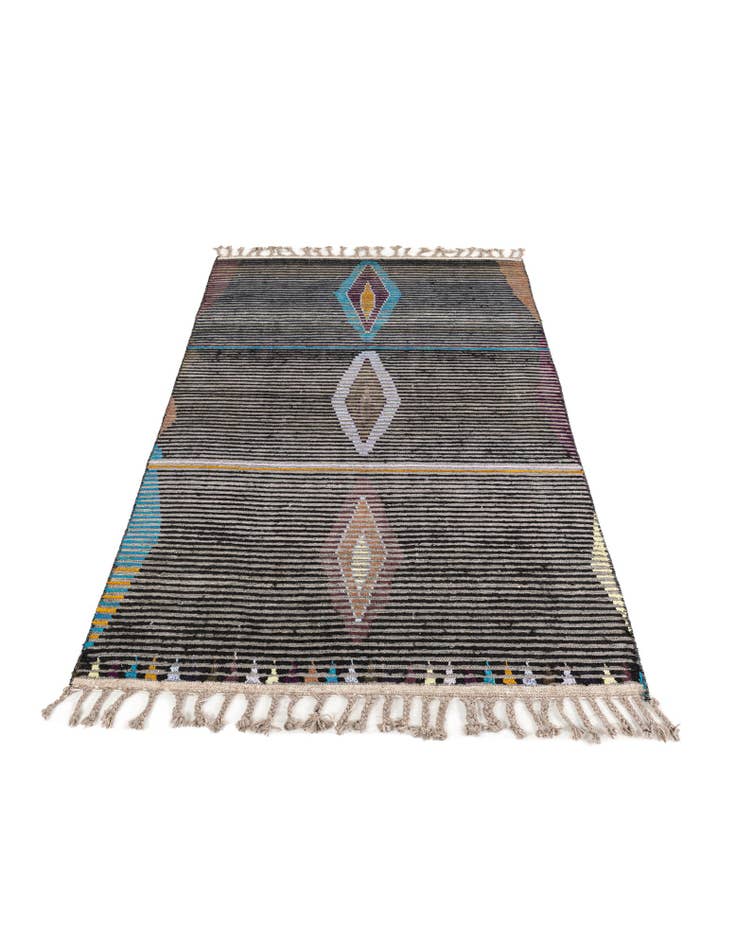 Detail image of 4' x 6' 2  Hand Knotted Moroccan Wool Rug