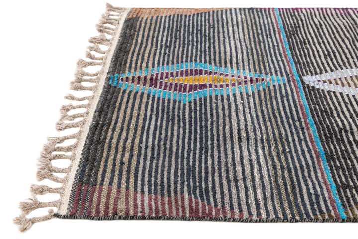 4' x 6' 2 Hand Knotted Moroccan Wool Rug