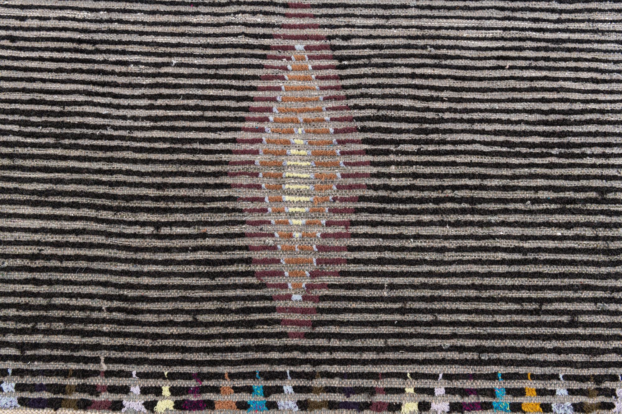 4' x 6' 2 Hand Knotted Moroccan Wool Rug