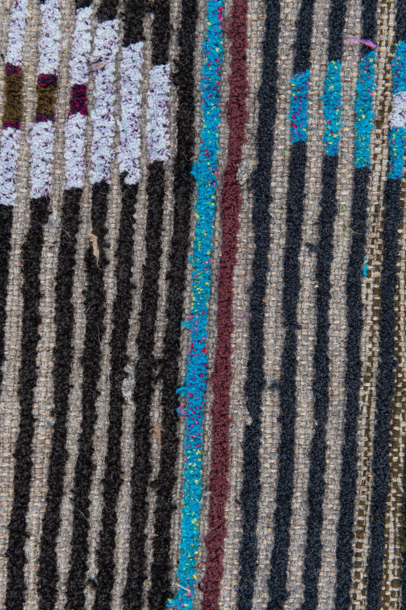 4' x 6' 2 Hand Knotted Moroccan Wool Rug