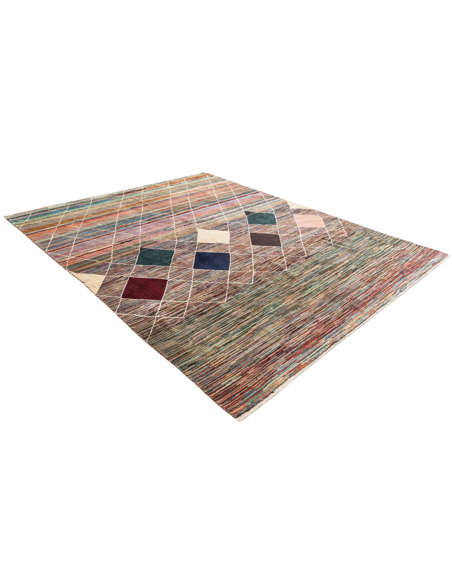 7' 10 x 9' 9 Hand Knotted Moroccan Rug