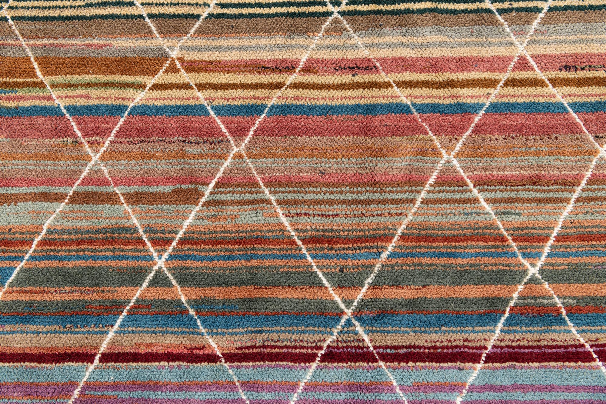 7' 10 x 9' 9 Hand Knotted Moroccan Rug