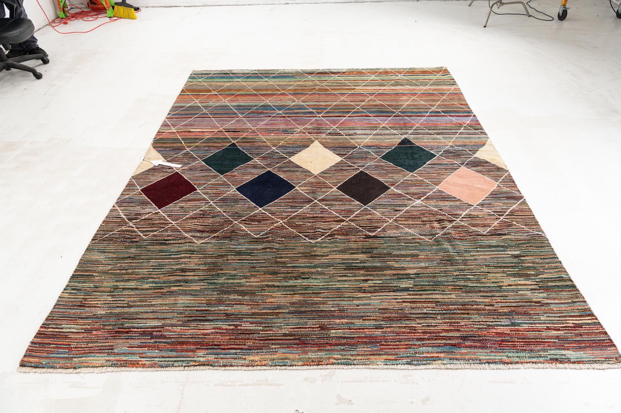 7' 10 x 9' 9 Hand Knotted Moroccan Rug