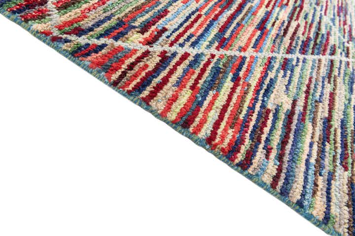 8' x 10' 4 Hand Knotted Moroccan Wool Rug