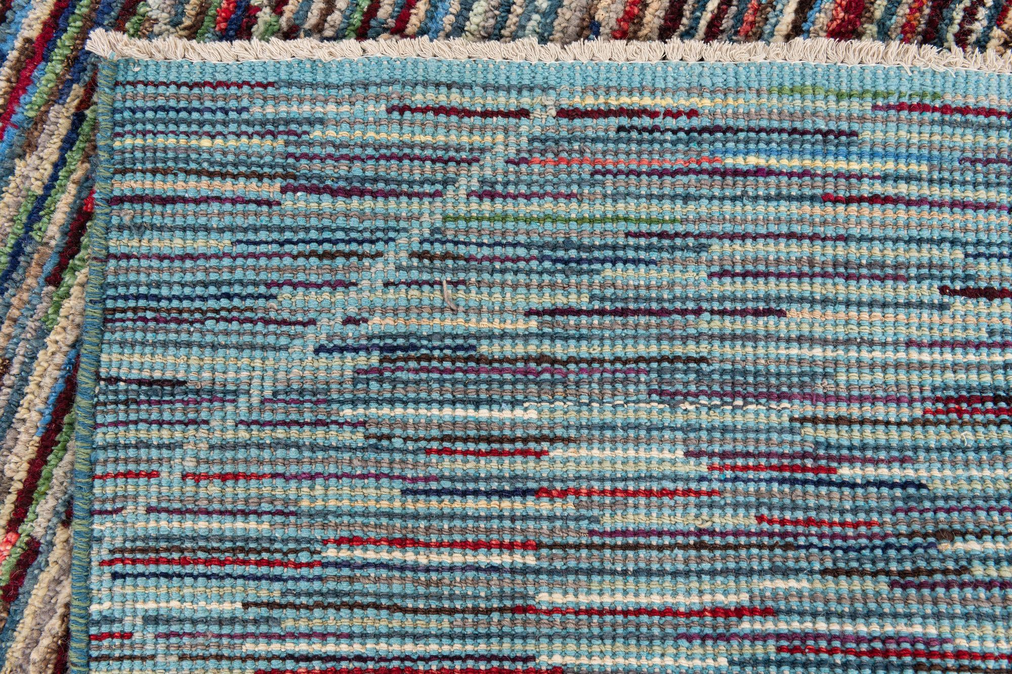 8' x 10' 4 Hand Knotted Moroccan Wool Rug