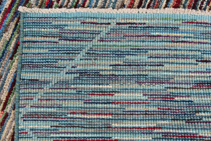 8' x 10' 4 Hand Knotted Moroccan Wool Rug