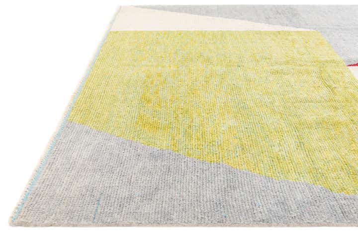 8' 9 x 12' 4 Hand Knotted Moroccan Wool Rug