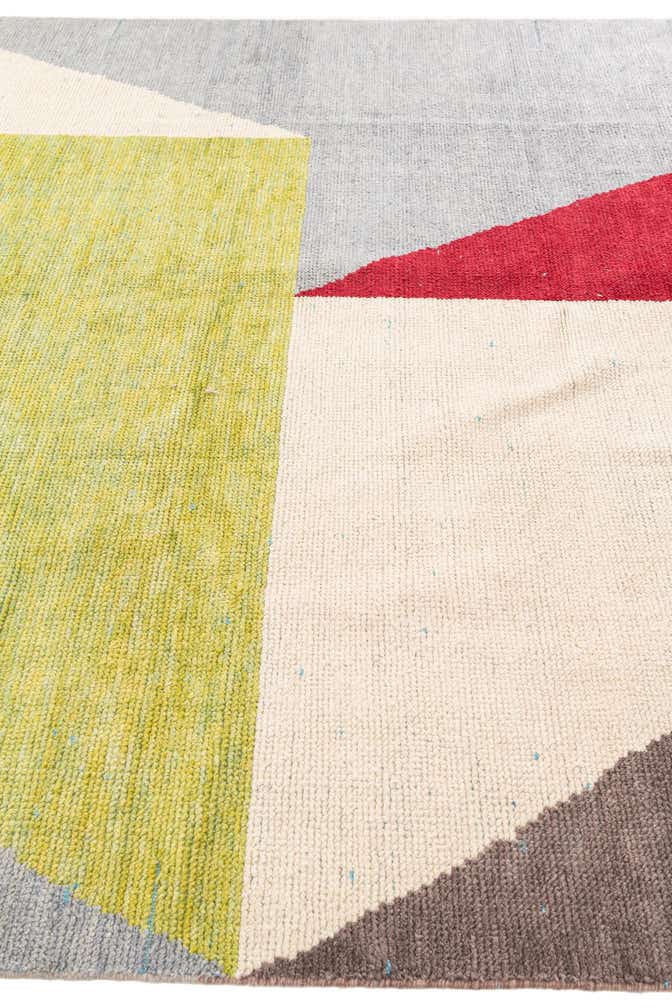 8' 9 x 12' 4 Hand Knotted Moroccan Wool Rug
