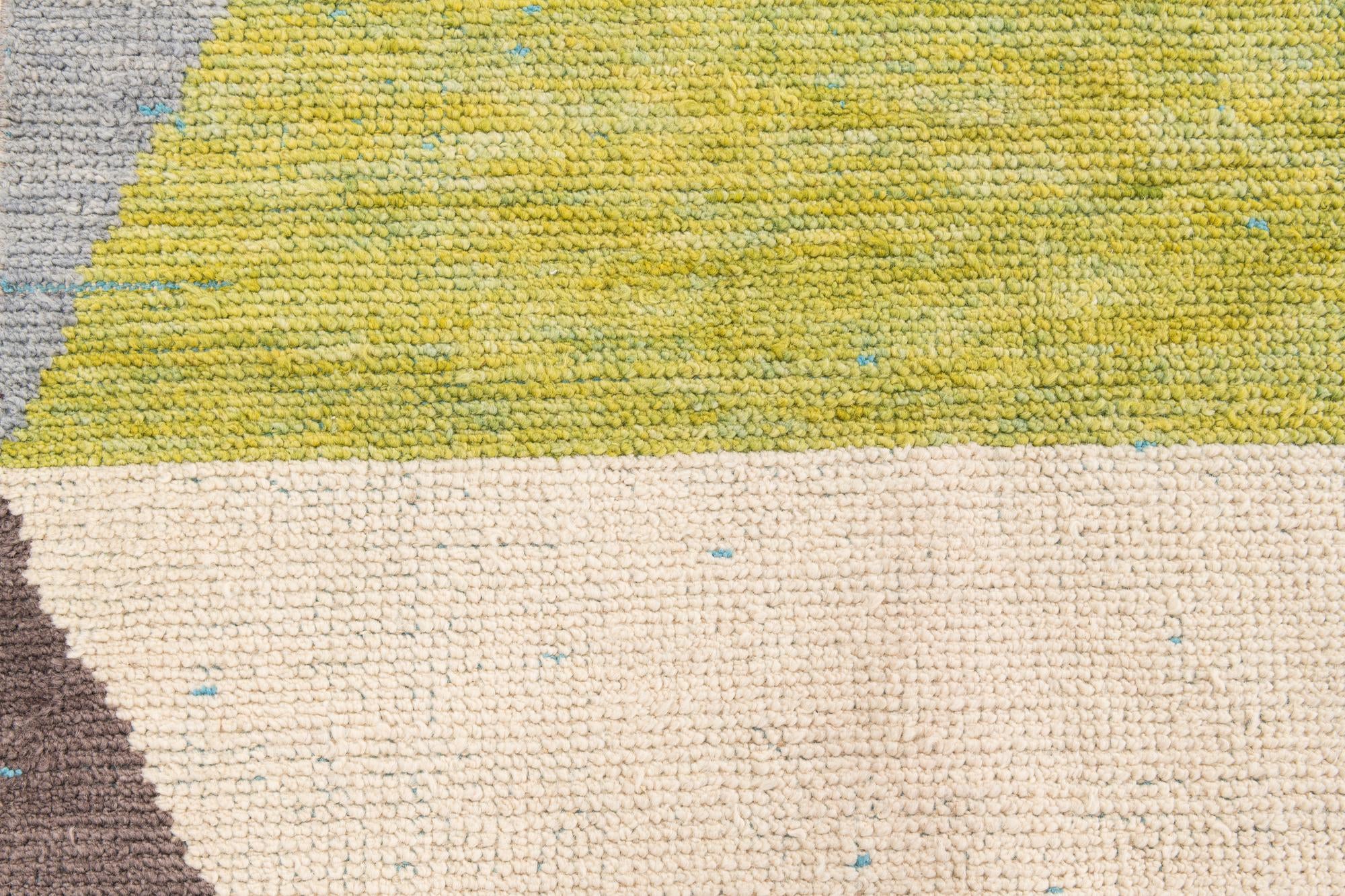 8' 9 x 12' 4 Hand Knotted Moroccan Wool Rug