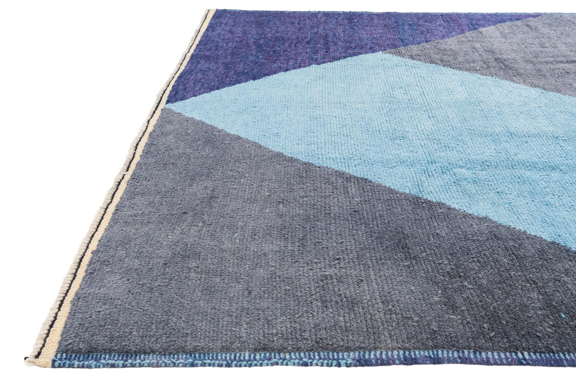 7' 5 x 10' 1 Hand Knotted Moroccan Wool Rug