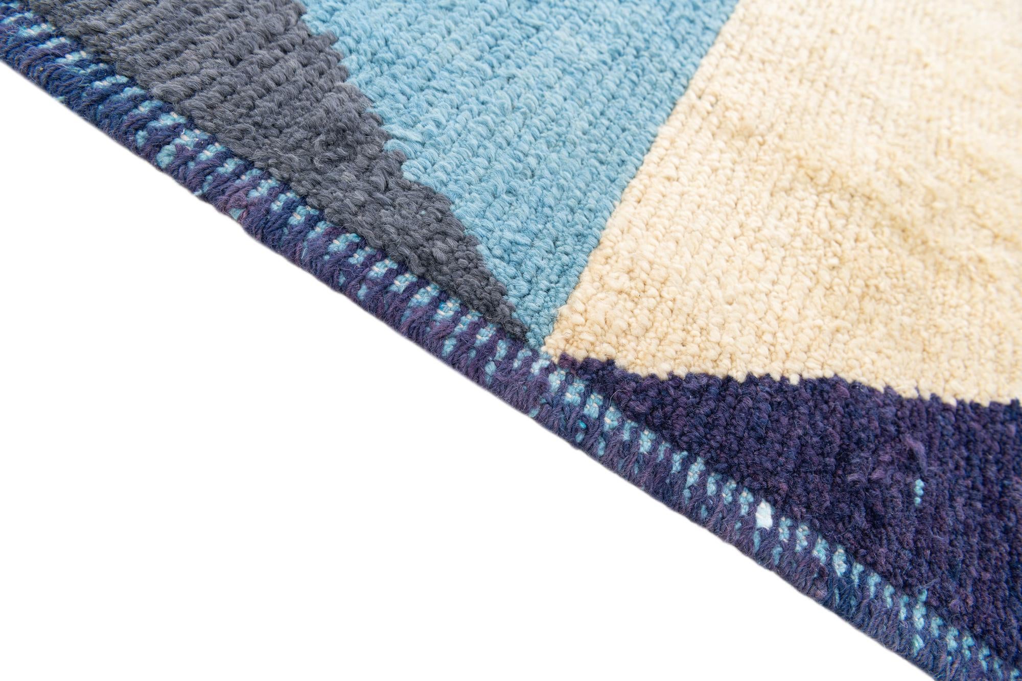7' 5 x 10' 1 Hand Knotted Moroccan Wool Rug