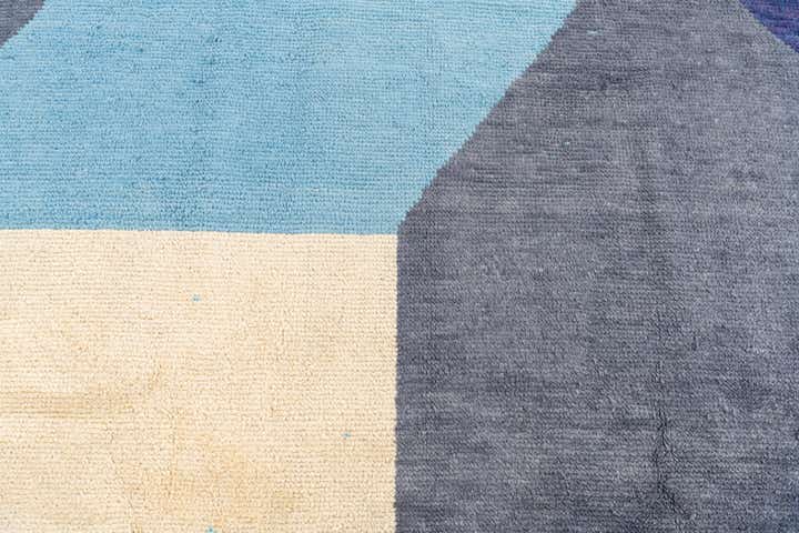 7' 5 x 10' 1 Hand Knotted Moroccan Wool Rug