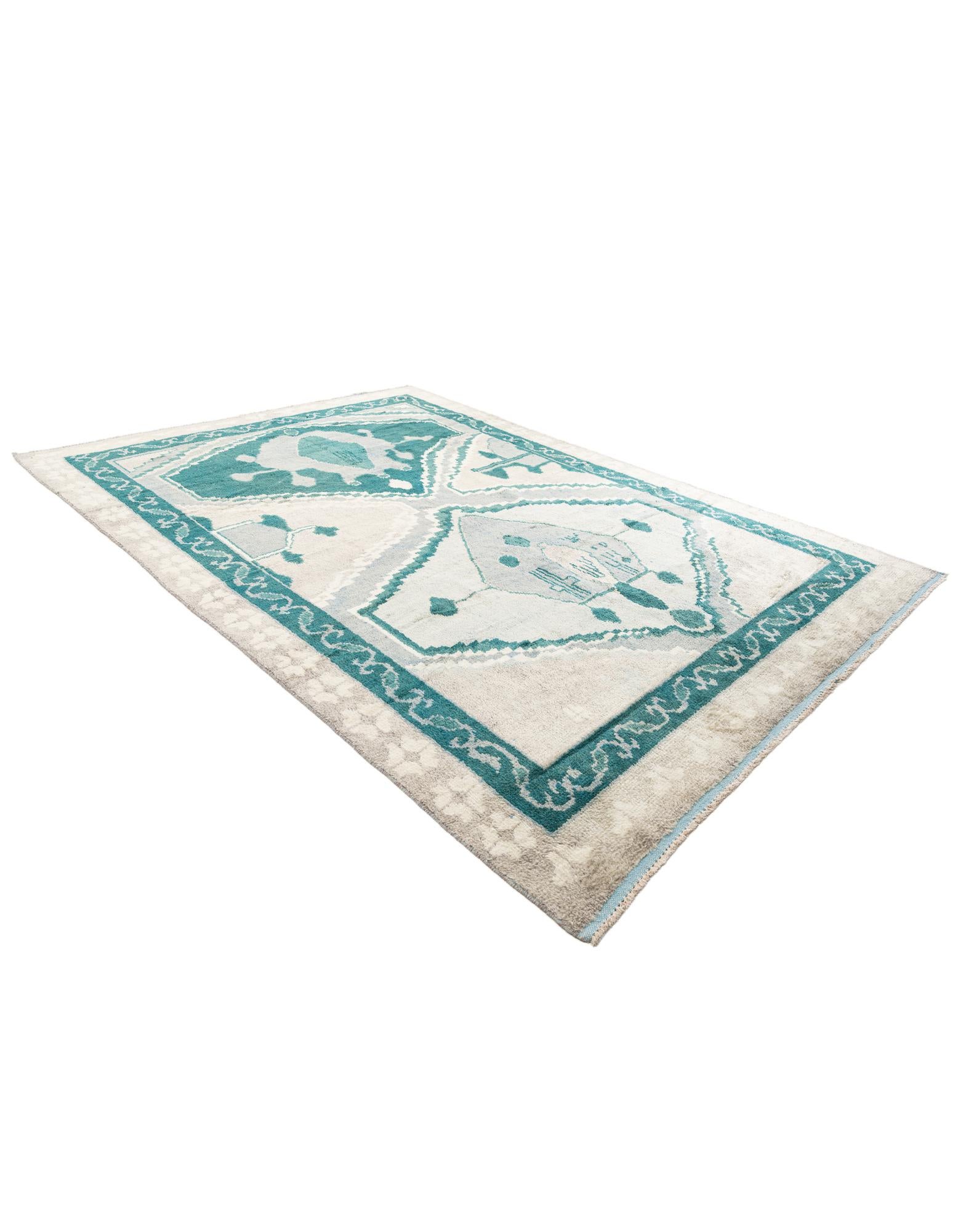 8' 6 x 12' Hand Knotted Moroccan Wool Rug
