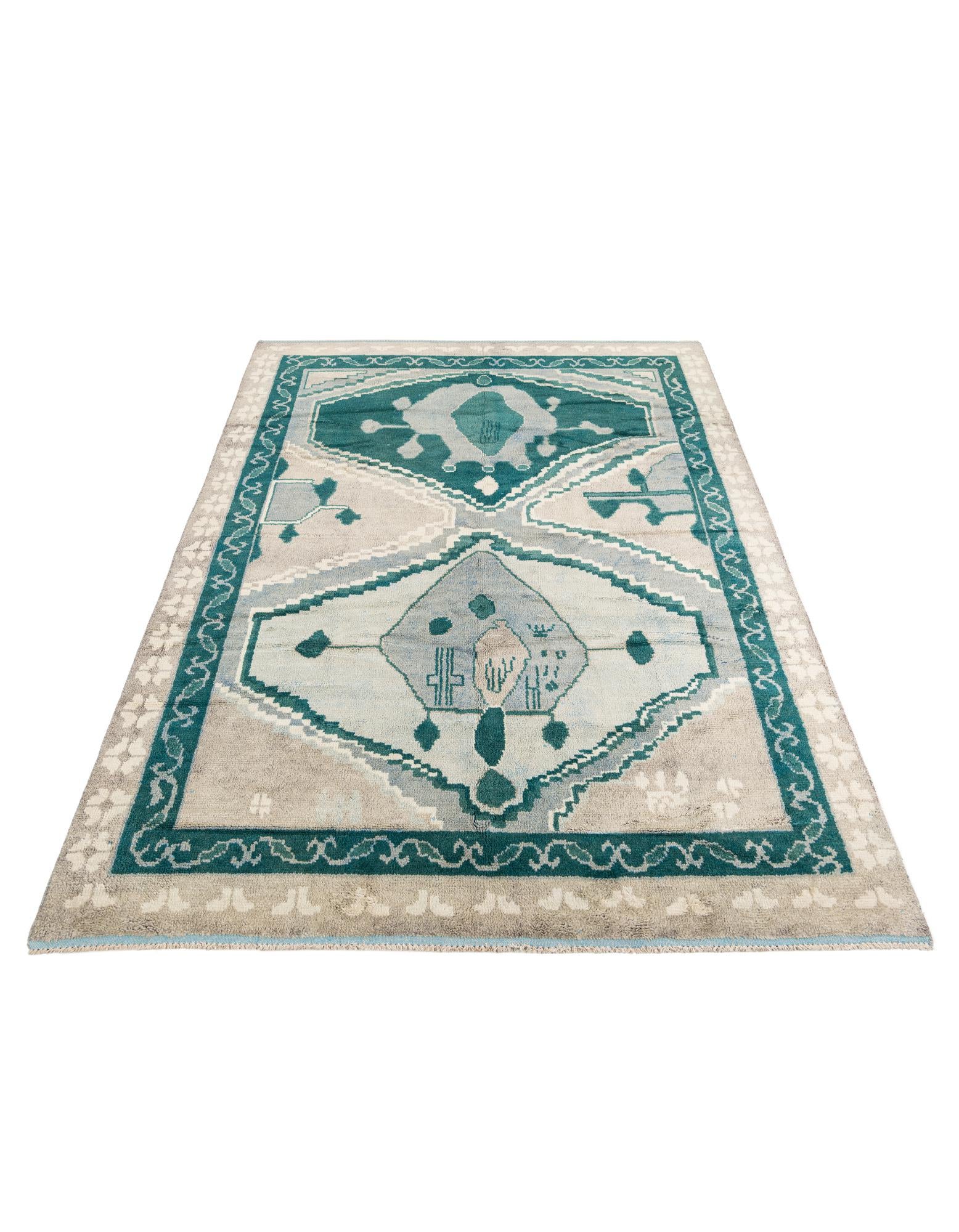 8' 6 x 12' Hand Knotted Moroccan Wool Rug